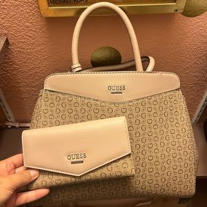 Guess Purse And Wallet Rose Gold